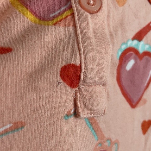 Nick & Nora Women XS Cotton Pink Heart Sunglass Whimsical Sleep Shirt Nightgown - Picture 3 of 11